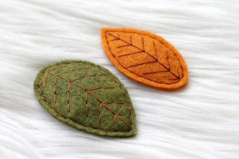 Fall Leaf Clips. Autumn Hair Accessory. Leaf Barrette. image 3