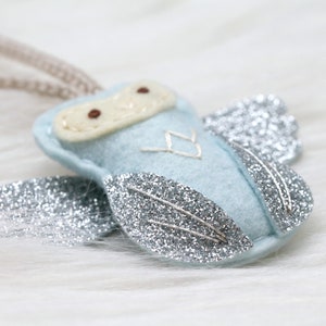 Mini Angel Baby Owl Ornament. Remembrance Ornament. Miscarriage Keepsake. image 3