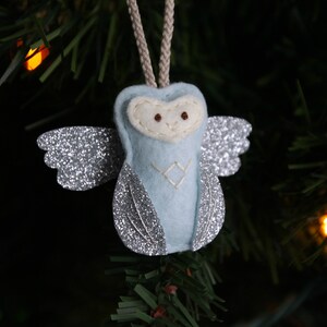 Mini Angel Baby Owl Ornament. Remembrance Ornament. Miscarriage Keepsake. image 4