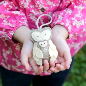 Mother and Baby Ornament. Felt Owl Ornament. New Mom Gift. Soft Plush Woodland Animal Handmade by Ordinary Mommy on Etsy