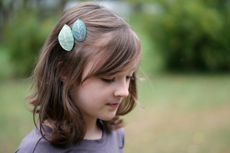 Fall Leaf Clips. Autumn Hair Accessory. Leaf Barrette. image 9