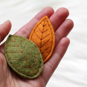 Fall Leaf Clips. Autumn Hair Accessory. Leaf Barrette. image 2