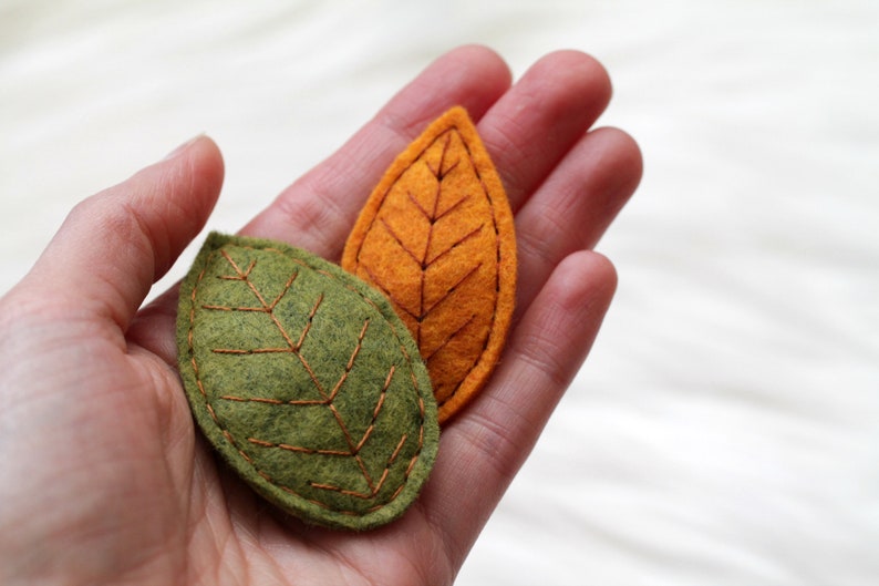 Fall Leaf Clips. Autumn Hair Accessory. Leaf Barrette. image 2