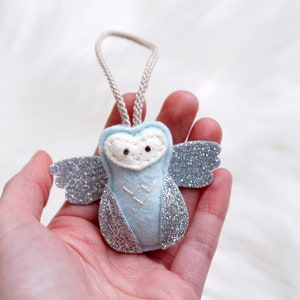 Mini Angel Baby Owl Ornament. Remembrance Ornament. Miscarriage Keepsake. image 1
