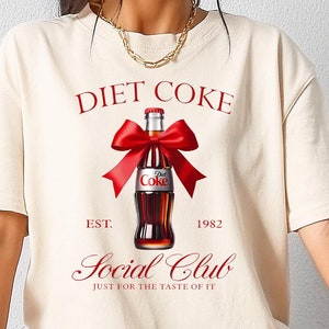 Diet Coke Social Club T-Shirt, Coca Cola Sweatshirt, Diet Coke Lover Crewneck, Coca Cola Coquette Shirt, Diet Coke Fans Sweater, Mom Gift