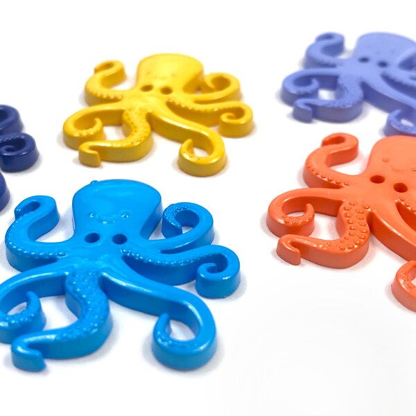 2-Hole Octopus Button Various Colors