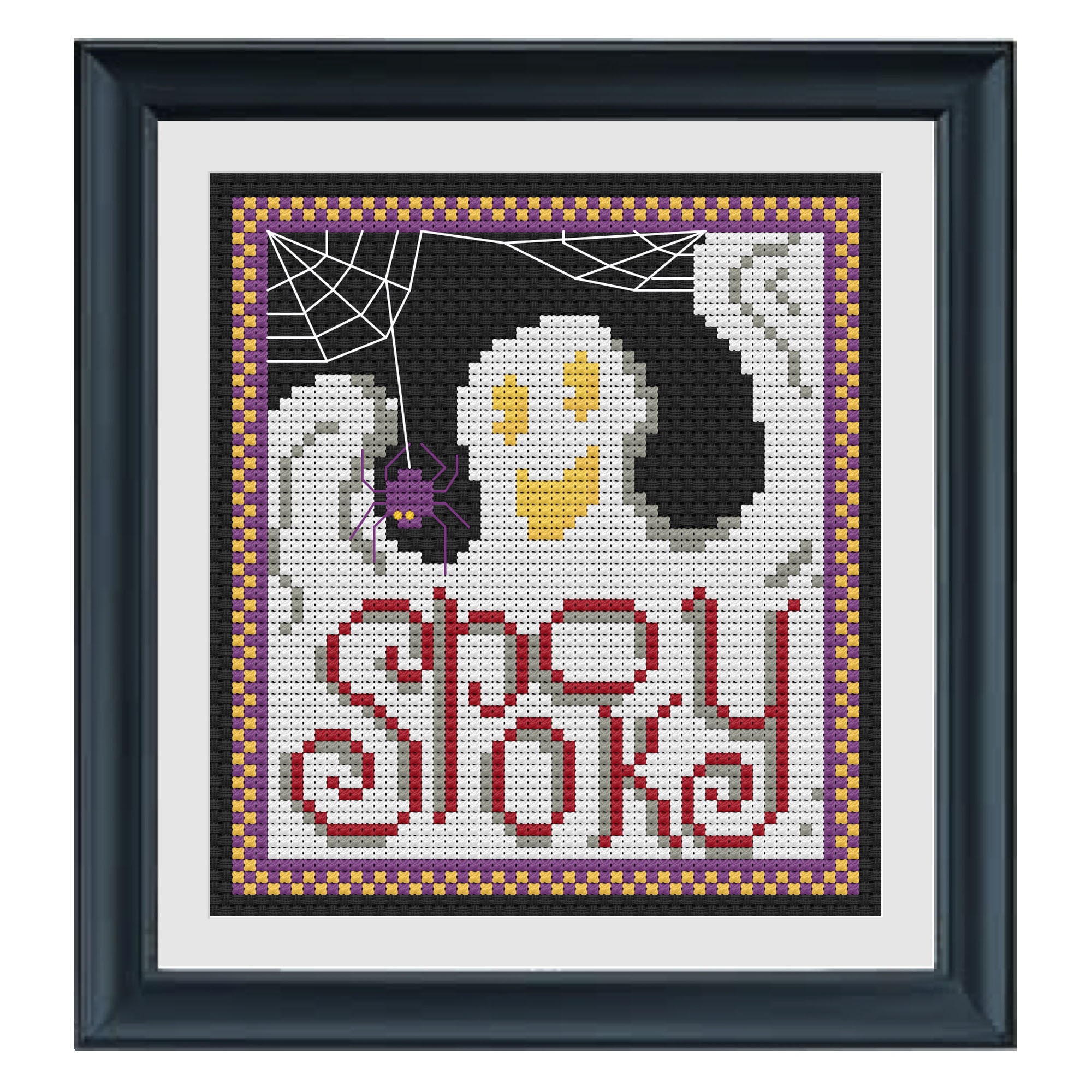 PDF -- Spooky Ghost Halloween Cross Stitch Pattern - Etsy