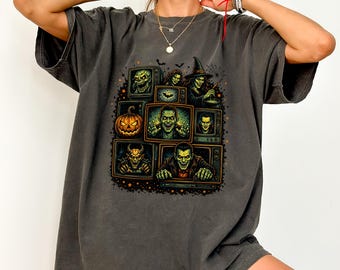 Halloween Horror Movie Shirt, Comfort Colors Spooky Season Tshirt, Halloween Costume Gift for Her Him Tee