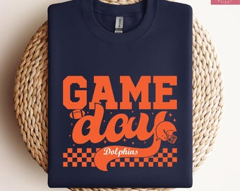 Football Team Game Day Custom Sweatshirt, Personalized Football Sweatshirt for Football Mom Game Day Hoodie, Girly Football Gift for Women