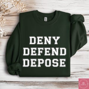 Deny Defend Depose Sweatshirt, Eat the Rich Trendy Activism  Social Justice Human Rights Leftist American Healthcare People Political Hoodie