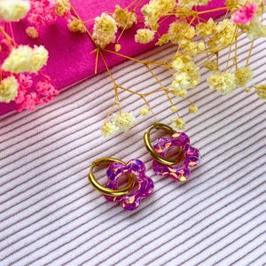 Boucles Créoles Pendantes Pampilles Trèfles Avec Strass | Marceau & Inès