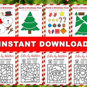 Christmas Activity Bundle: Printable Games & Coloring Pages (PDF) - Etsy