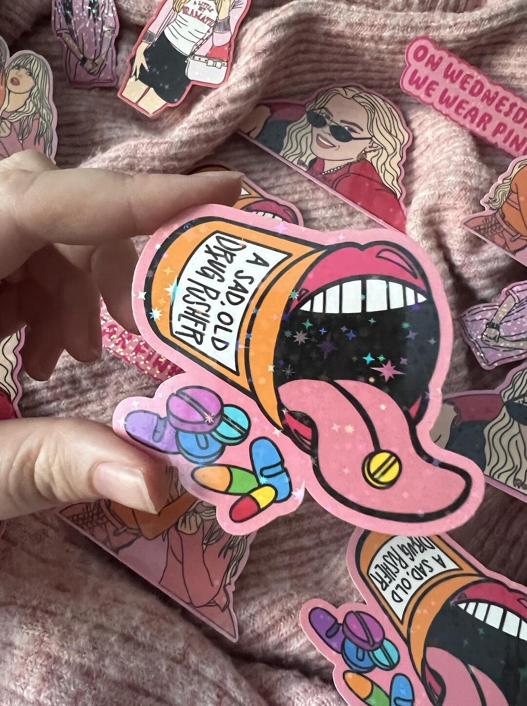 On Wednesdays We Wear Pink Sticker Set - Etsy