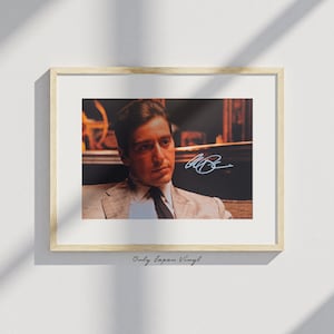 Foto autografata e firmata da Al Pacino del Padrino, 20 x 30 cm (certificato di autenticità a vita)