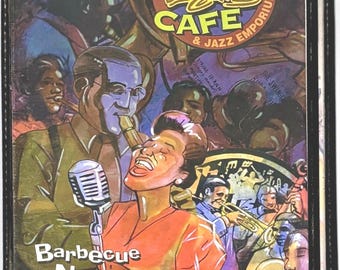 Vintage Joe's Be-Bop Cafe Menu Chicago Navy Pier | Original 90s Jazz Emporium Memorabilia | Large Format Retro BBQ Decor | Chicago History