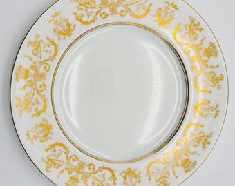 Vintage Coalport Allegro Dinner Plate 10.5” | English Bone China with Gold