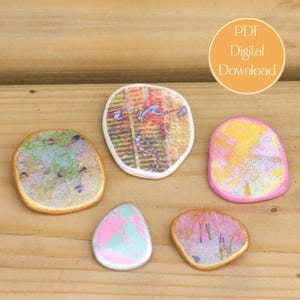 PDF tutoriel galets de papier - Comment fabriquer des composants de bijoux pour pendentifs, boucles d'oreilles, broches