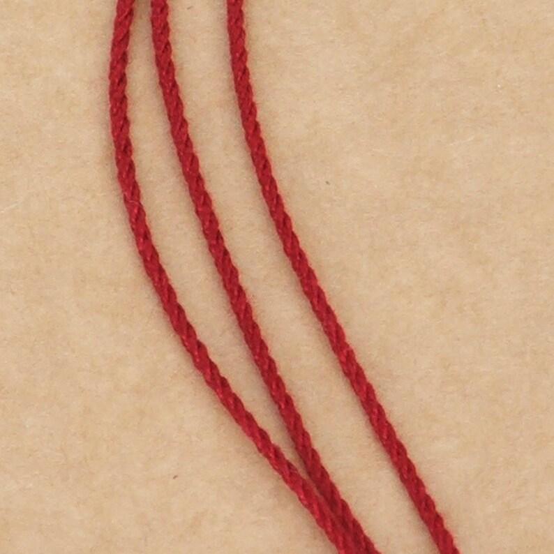 Wine silk cord 1mm hand twisted \u2013 1 yard1 metre