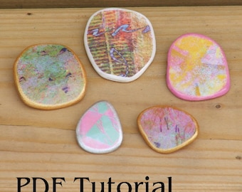 Paper Pebble Tutorial PDF - How to make jewellery components for pendants, earrings, brooches