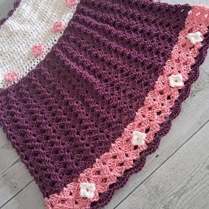 pretty baby crochet dress PATTERN, party crochet sundress for girl (3 months to 4 years) English Instructions
