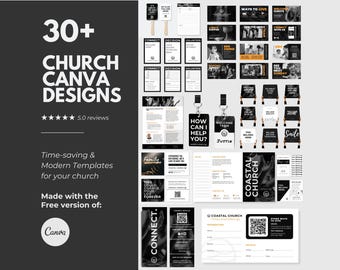 Church Template Bundle Church Bulletin Church Welcome Sign Church Program Church Invitation Church Connection Card Church Handheld Signs