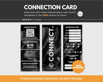 Church Connection Card Template Church Canva Template Church Templates Church Invite Church Notes Church Bulletin Template Church Newsletter