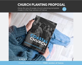 Church Planting Prospectus Template in Canva, 24 Page Church Fundraising Proposal, Church Prospectus Template, Canva Church Plant Proposal