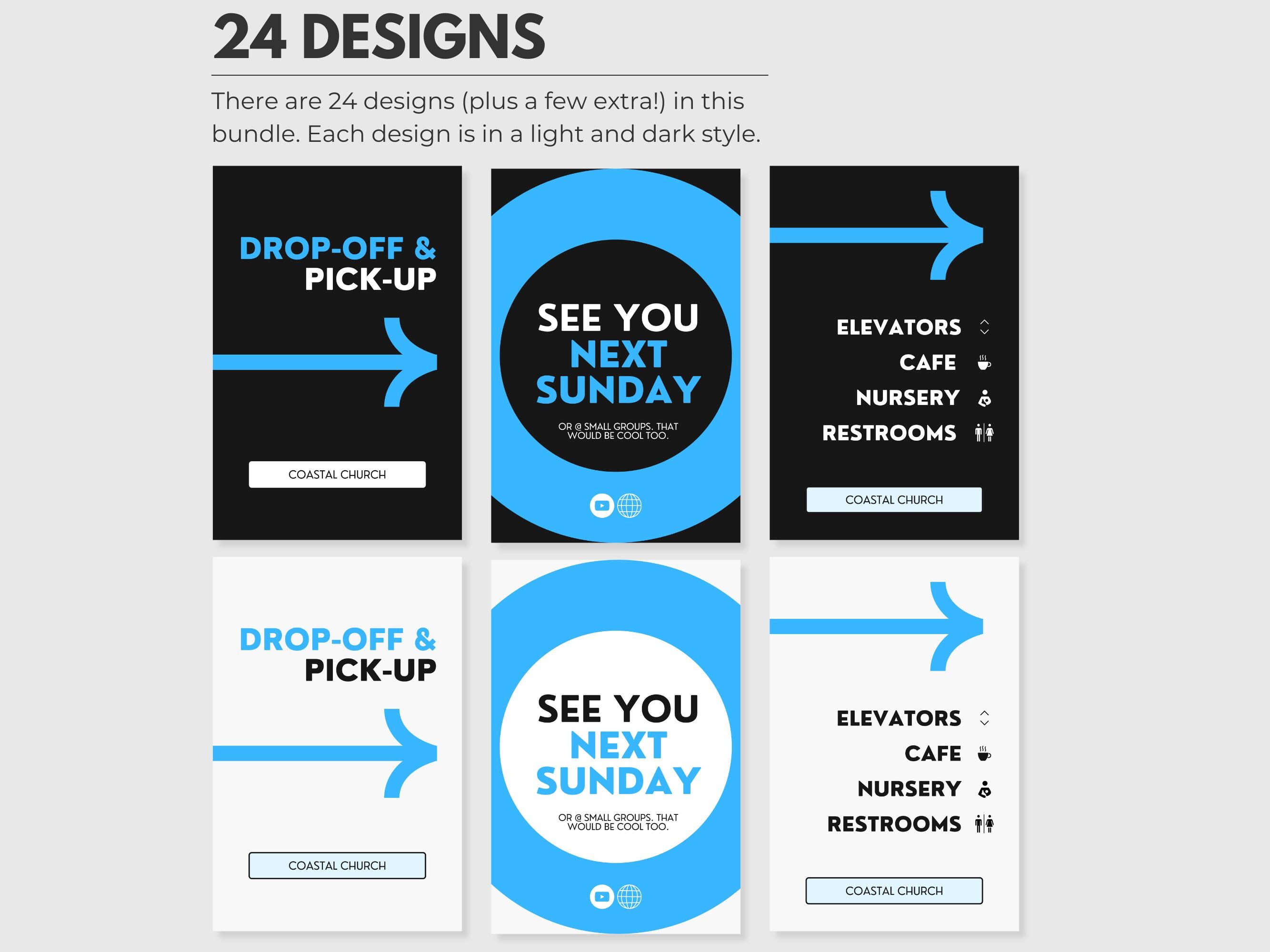 24 Modern Church A-frame Signs Canva Templates, New Church Parking ...