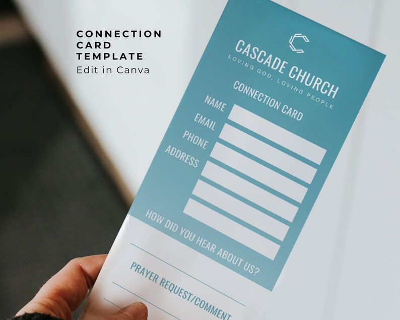 Church Connection Card Template Church Canva Template Church Templates ...