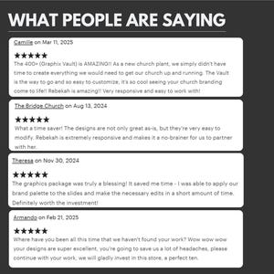 Puede incluir: Gr&aacute;fico con el texto blanco "WHAT PEOPLE ARE SAYING" sobre un fondo gris oscuro. Debajo, rese&ntilde;as de clientes con calificaciones por estrellas y comentarios sobre un servicio o producto.