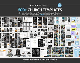 Church Branding Kit Church Template Bundle Church Announcements Slides Church Social Media Posts Church Welcome Cards Church Welcome Sign