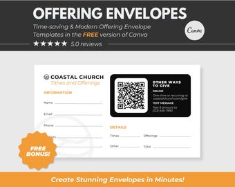 Tithe Envelope Template for Church Canva Template Church Templates Giving Form Tithes Envelope Template Giving Form Card Offering Envelope