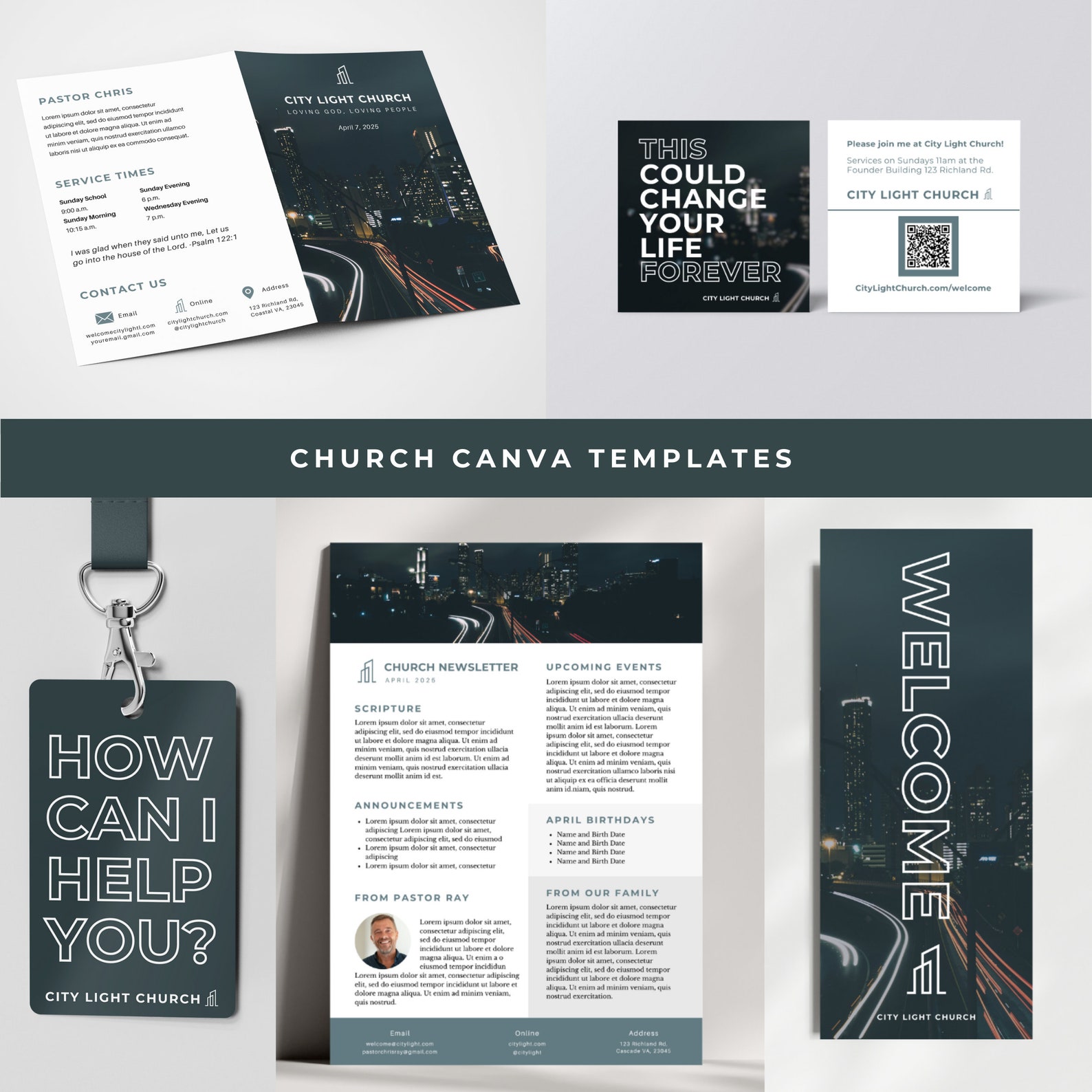 Program Welcome Insert Church Template Bundle Church Bulletin Church Welcome Sign Church ...