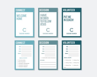 Mall för kyrkokontaktkort Set med kyrkokontaktkort Mall för kyrklig Canva Kyrkmallar Kyrkoinbjudan Kyrknotiser Kyrkbulletin