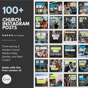Church Social Media Posts Church Instagram Templates Church Social Media Templates Church Media Church Canva Templates Insta Church Posts