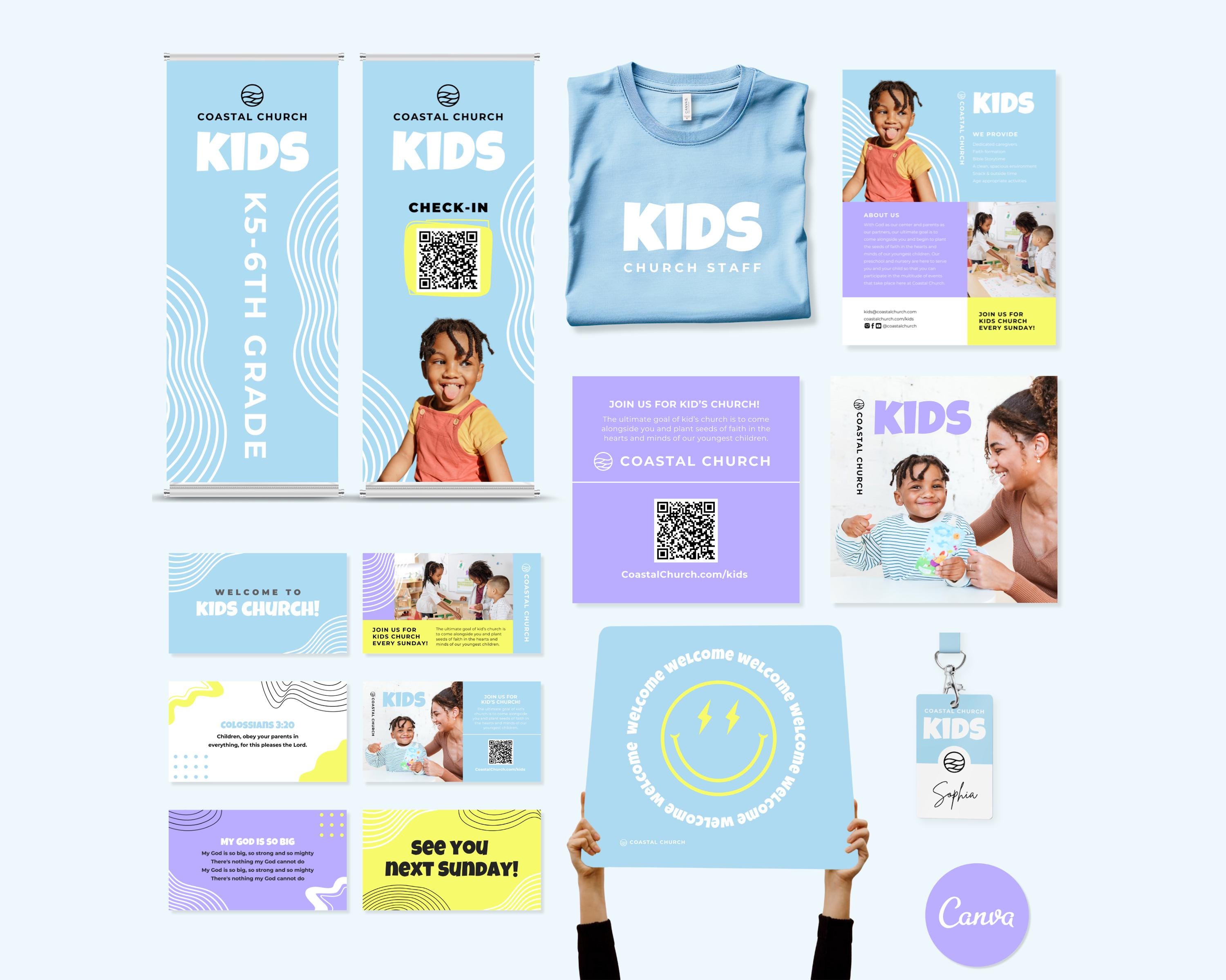 Kids Ministry Flyer VBS Flyer Kids Ministry Sign Kids Ministry Postcard Kids Ministry Kit Children's Church Kids Ministry Name Tags VBS Sign