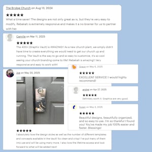 Puede incluir: Una colecci&oacute;n de seis rese&ntilde;as de clientes mostradas sobre un fondo azul claro. Cada rese&ntilde;a incluye una calificaci&oacute;n de cinco estrellas, nombres, fechas y comentarios. Una rese&ntilde;a incluye una foto de un colgador de puerta con el texto YOU BELONG HERE.