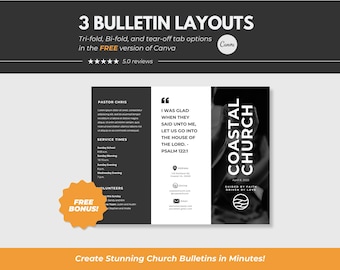 Church Bulletin Template Canva Church Template Editable Church Bulletin Program Church Bulletin Covers Church Bulletin Boards Template Canva