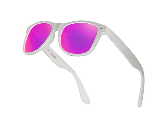 Sunglasses Ladies Sunglass Mens Holiday Eyewear womens White Matte Frame Pink Purple Lens UV400 Protection CAT.3