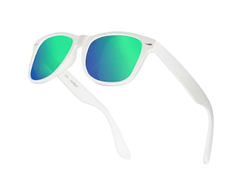 Sunglasses Ladies Sunglass Mens Holiday Eyewear womens White Matte Frame Green Blue outer Lens UV400 Protection CAT.3