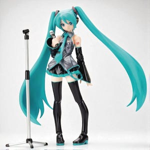 アニメ初音ミクアクションフィギュア、可動ジョイントに小道具付き、デスクトップデコレーションコレクション、PVCモデルおもちゃ子供へのギフト