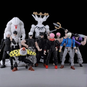 Jujutsu Kaisen 3D Printed Action Figures, Gojo Satoru Toji Yuji Sukuna Anime Action Figures, Yuta Rika Model Toys