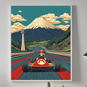 Mario Kart, Anime Poster, High Quality, Printable Wall Art, Bedroom Wall Art, Digital, Japanese Home Decor