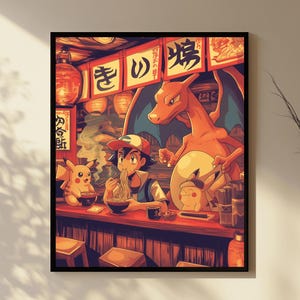 Team Poster - Ramen series , Anime Poster, High Quality, Printable Wall Art, Bedroom Wall Art, Digital, Japanese Home Decor