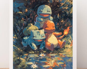 Starters poster, Anime Poster, High Quality, Printable Wall Art, Bedroom Wall Art, Digital, Japanese Home Decor. Amazing Gift