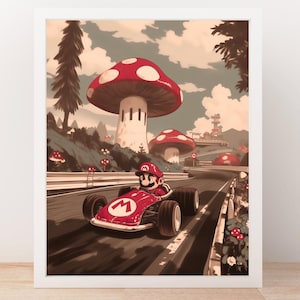 Mario Kart 2, Anime Poster, High Quality, Printable Wall Art, Bedroom Wall Art, Digital, Japanese Home Decor