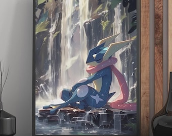 Greninja Anime Poster: Japanese Home Decor (Digital Download)