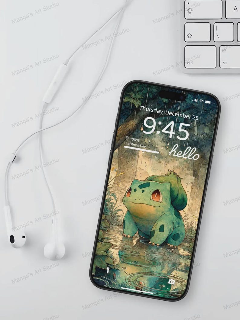 Bulbasaur Hello Bulbasaur Wallpaper - Full Art Version - PNG (digital Download) - Etsy