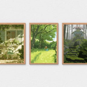 Grass Evolution Gen 1, Bundle, Anime Poster, High Quality, Printable Wall Art, Bedroom Wall Art, Digital, Japanese Home Decor