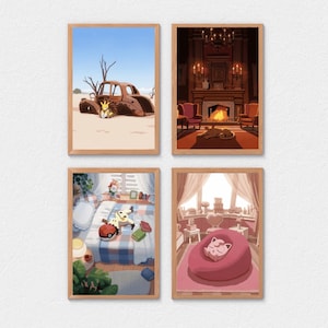 Anime Kunstdruck Bundle: Japanisches Wohnaccessoire (Digitaler Download)